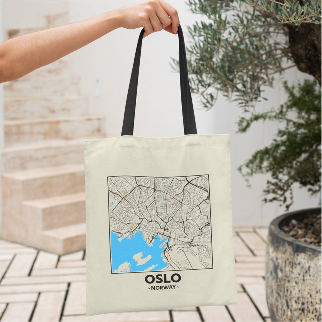 Oslo, Norway, City Map Tote Bag (Créateur téléchargé)