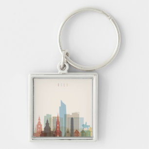 Oslo, Norway City Skyline Keychain