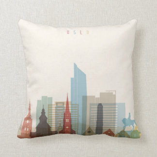 Oslo, Norway | City Skyline Throw Pillow