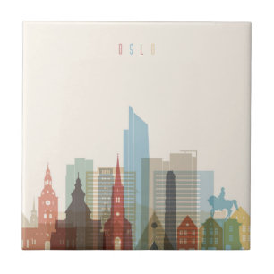 Oslo, Norway   City Skyline Tile