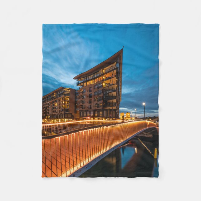 Oslo Norway Fleece Blanket (Front)