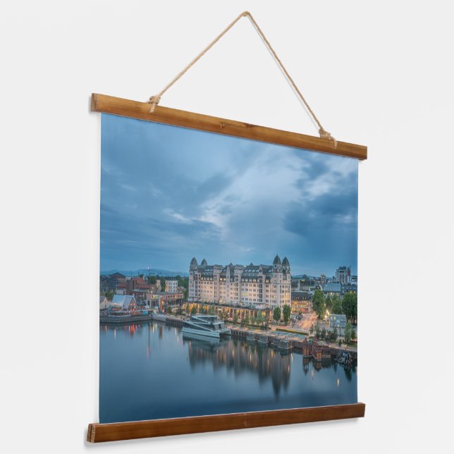 Oslo Norway Hanging Tapestry (Angled)