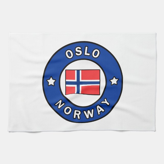 Oslo Norway Kitchen Towel (Horizontal)