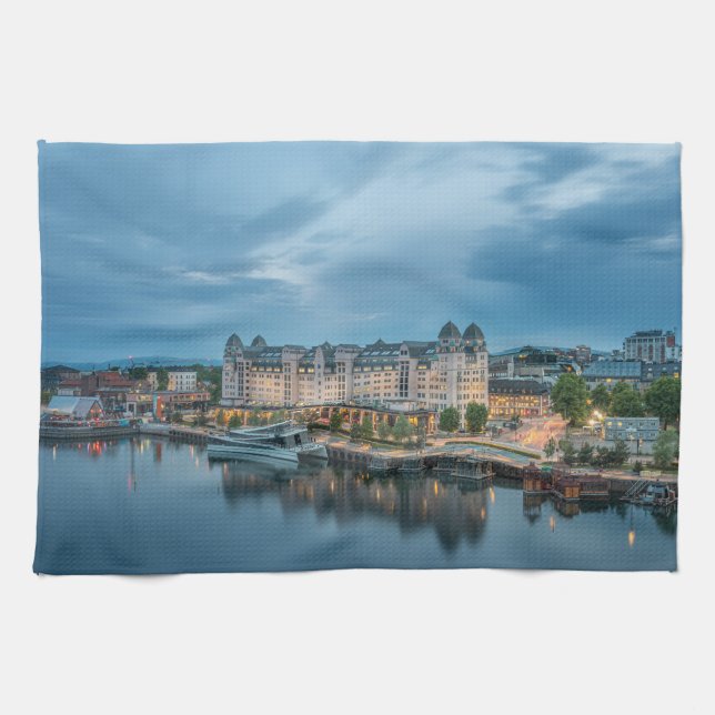 Oslo Norway Kitchen Towel (Horizontal)