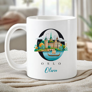 Oslo Norway Monogram Letter O Personalized Gift Coffee Mug