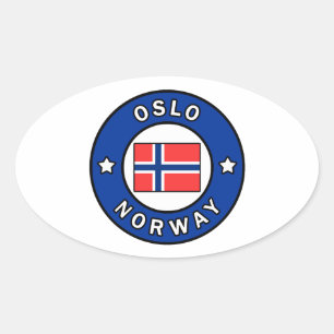 Oslo Norway Oval Sticker