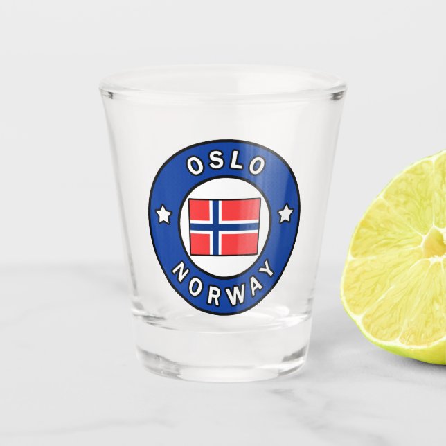 Oslo Norway Shot Glass (Front)