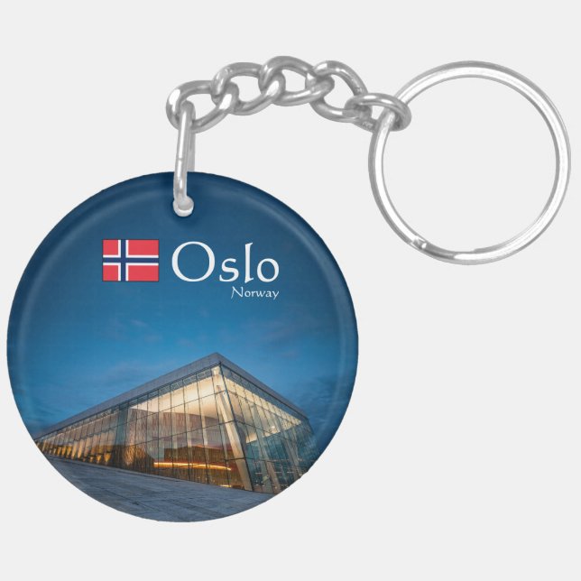 Oslo Norway Souvenir Keychain (Back Left)