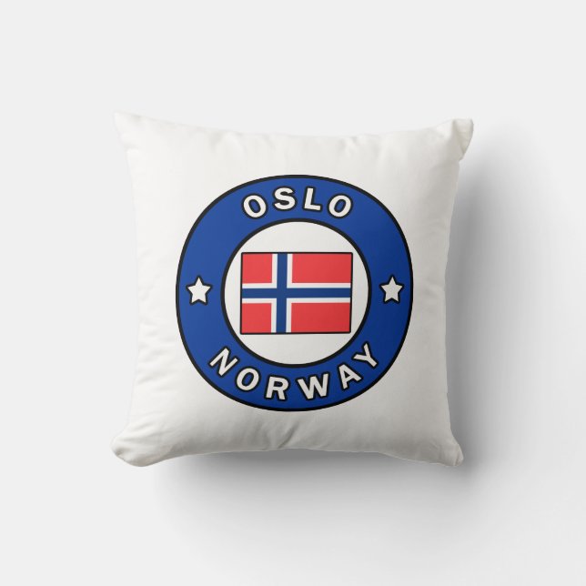 Oslo Norway Throw Pillow (Front)
