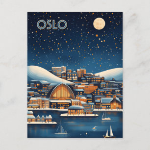 Oslo Norway Travel Postcard