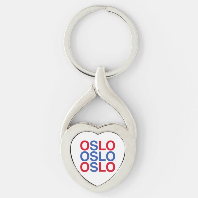 OSLO Norwegian Flag Keychain (Front)
