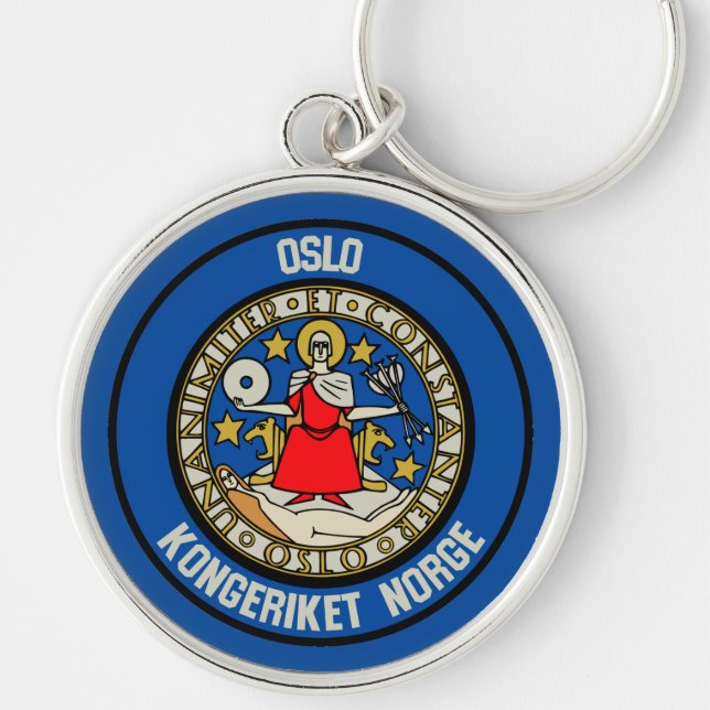 Oslo Round Emblem Keychain (Front)