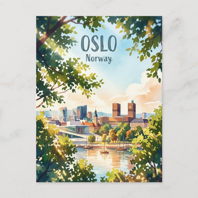 Oslo skyline Norway Postcard (Front)