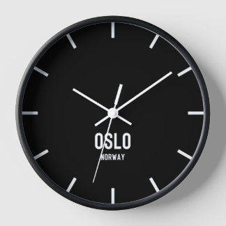 Oslo Time Zone Newsroom Wall Clock 