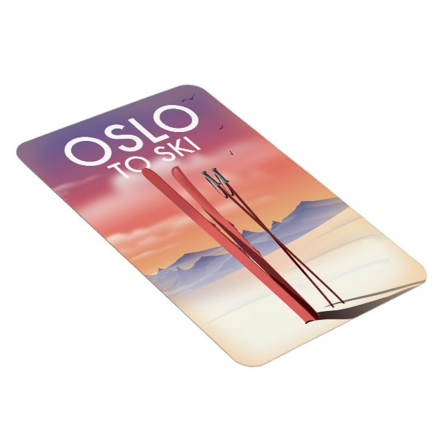 Oslo To Ski Magnet (Right Side)