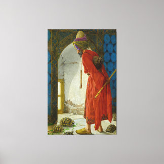 Osman Hamdi Bey  The Tortoise Trainer (1900) Canvas Print