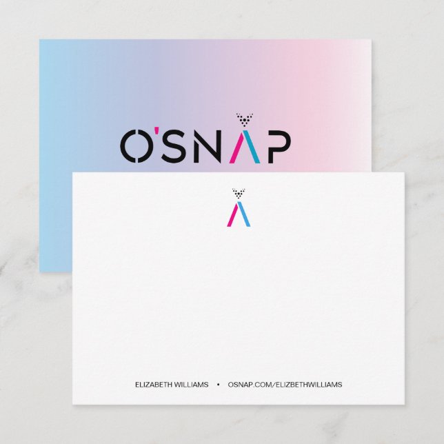 O'Snap Ambassador Note Thank You Card (Front/Back)