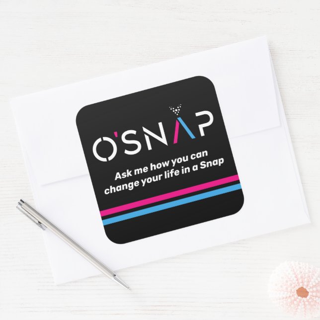 O'Snap Ask Me Square Sticker (Envelope)