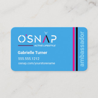O'Snap Blue Rectangle Business Card