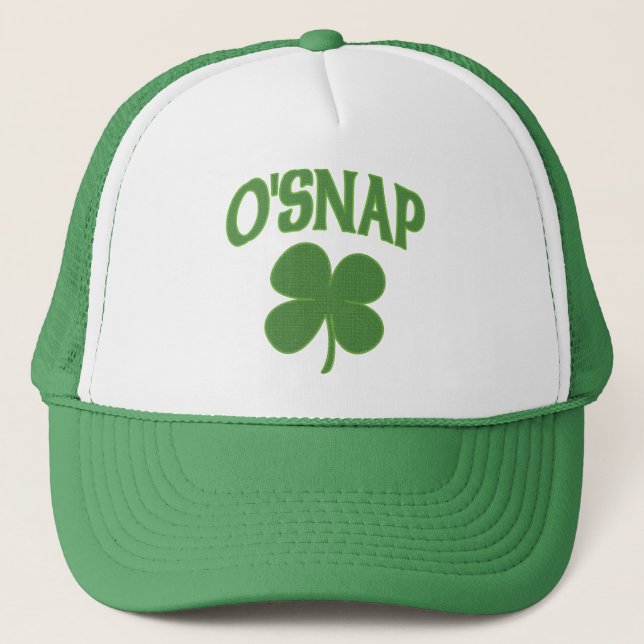 O'Snap irish Shamrock Trucker Hat (Front)