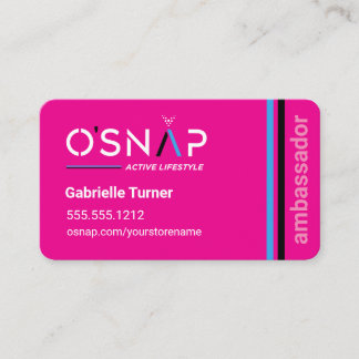 O'Snap Magenta Rectangle Business Card
