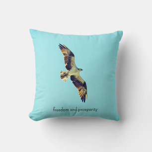 Osprey art throw pillow