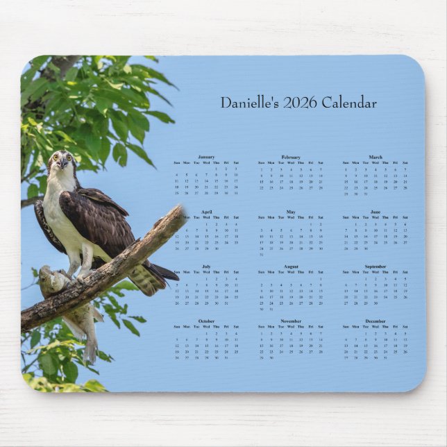 Osprey: Customize full year 2026 calendar Mouse Pad (Front)