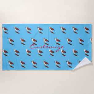 Osprey Hawk Raptor Thunder_Cove Beach Towel