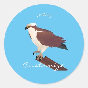 Osprey Hawk Raptor Thunder_Cove Classic Round Sticker