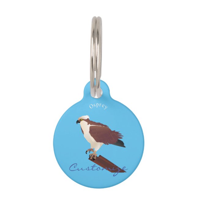 Osprey Hawk Raptor Thunder_Cove Pet Tag (Back)