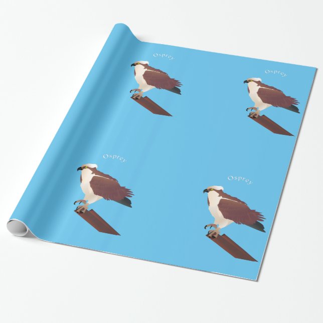Osprey Hawk Raptor Thunder_Cove Wrapping Paper (Unrolled)