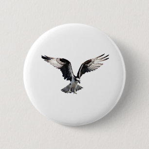 Osprey in Flight 2 Inch Round Button