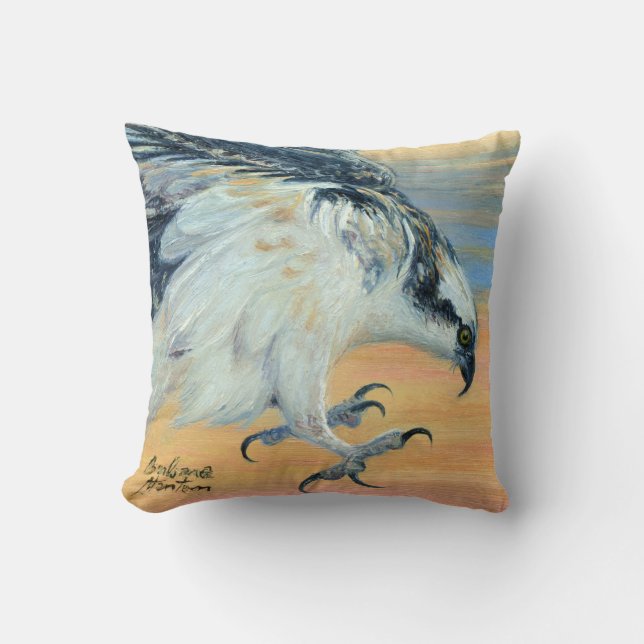 “Osprey Landing” Throw Pillow (Front)