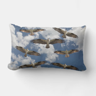 Osprey parade in the sky lumbar pillow
