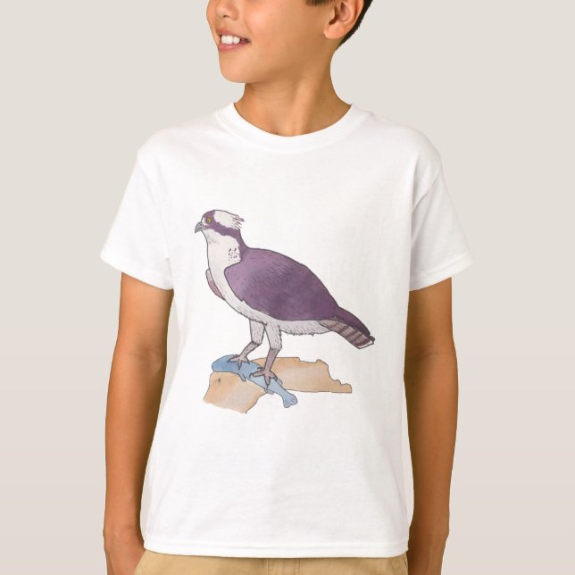 Osprey watercolor bird art bird species T-Shirt (Front)