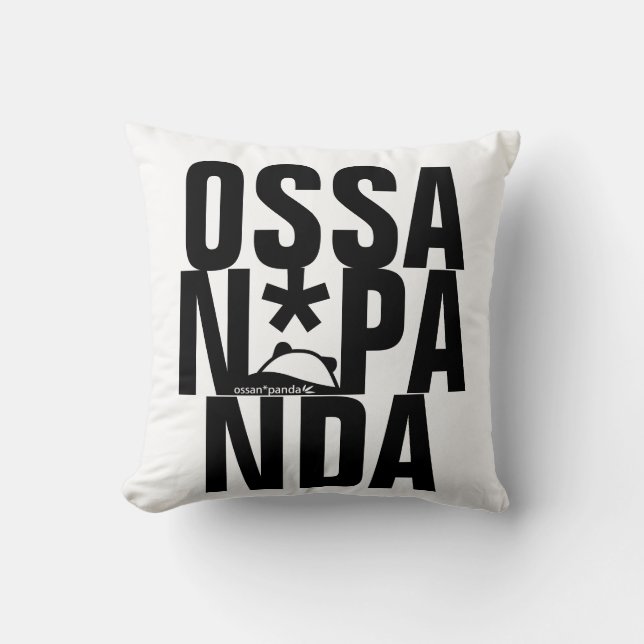 ossan*panda bear  throw pillow (Front)