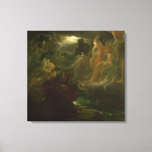 Ossian Conjuring up the Spirits of the River Canvas Print