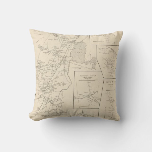 Ossipee, Carroll Co Throw Pillow (Front)