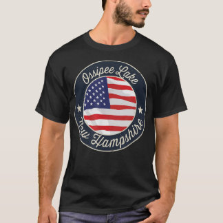 Ossipee Lake - Patriotic New Hampshire Souvenir T- T-Shirt