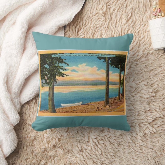 Ossipee Range from Lake Winnipesaukee Throw Pillow (Blanket)