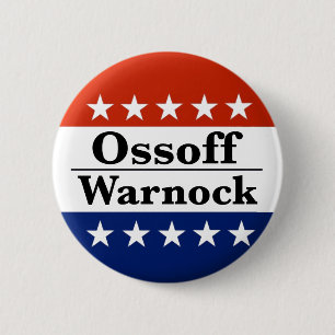 Ossoff Warnock Georgia Runoffs 2 Inch Round Button