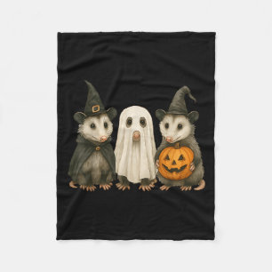 Ossum Halloween Ssum Witch Ghost Pumpkin  Fleece Blanket