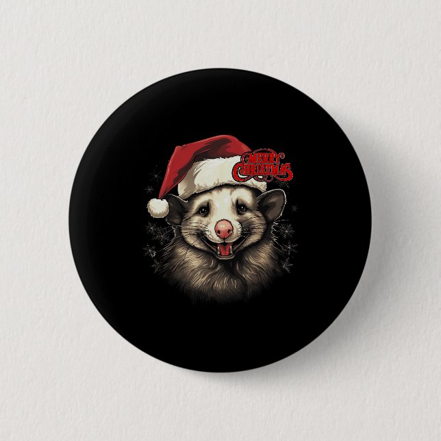 Ossum Ssum Funny Merry Christmas Santa Matching Fa 2 Inch Round Button (Front)