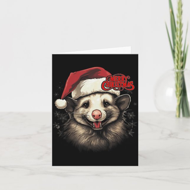 Ossum Ssum Funny Merry Christmas Santa Matching Fa Card (Front)