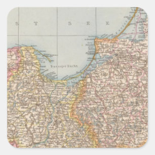 Ost u Westpreussen, East and West Prussia Square Sticker