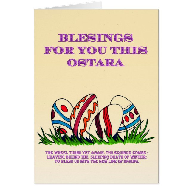 Ostara Blessings for you: Card (Front)