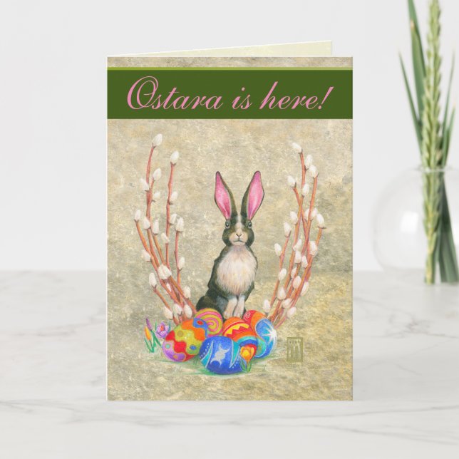 Ostara Bunny Greeting Card (Front)