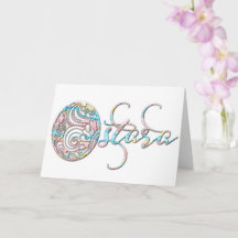 Ostara Egg Bright Script Greeting