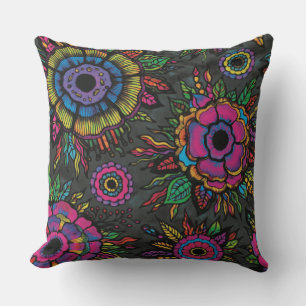OSTARA: Primal Surge – Vibrant Throw Pillow