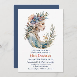 Ostara Spring Equinox Flower Goddess Sabbat Invitation